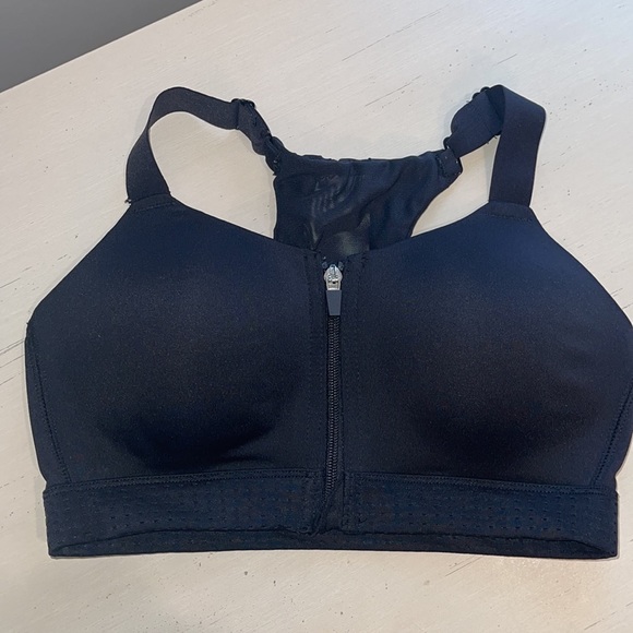 Layer 8 Women's Maximum Support Zip Front Sports Bra racerback - Picture 7 of 16